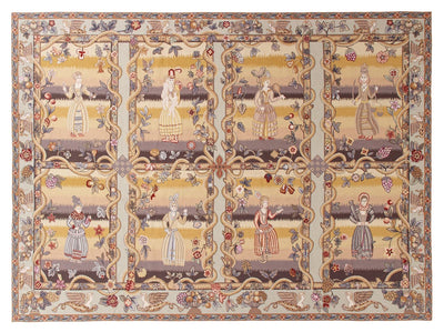 Authentic Antique French Rug 350x258cm