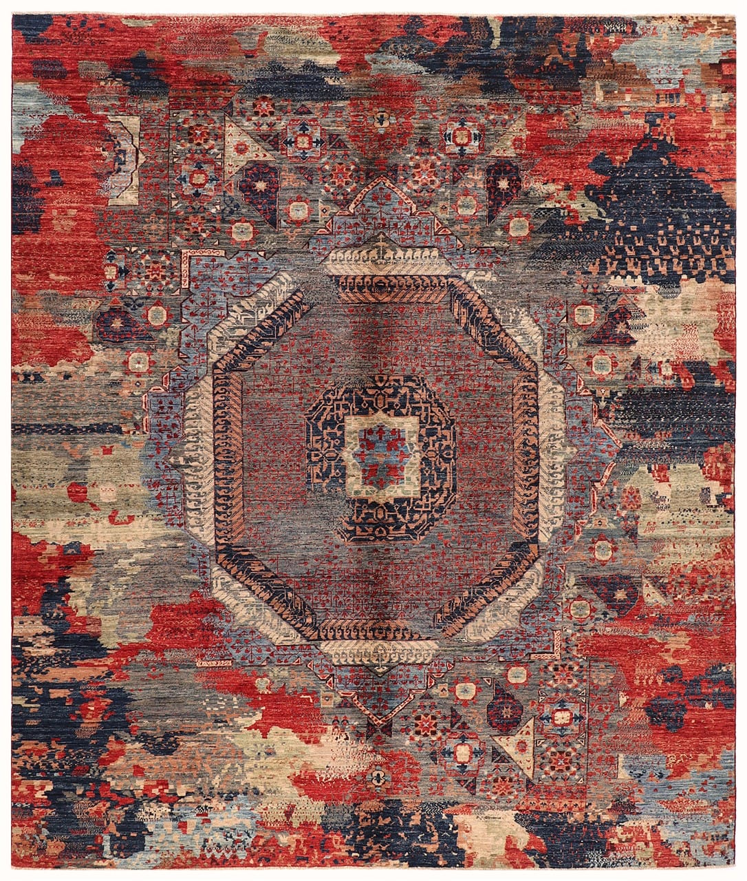Tappeto Mamluk Moderno Multicolore, Fatto a mano, 295x248cm