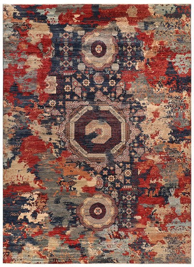 Tappeto Mamluk Moderno Multicolore, Fatto a mano, 426x296cm - CarpetLiving