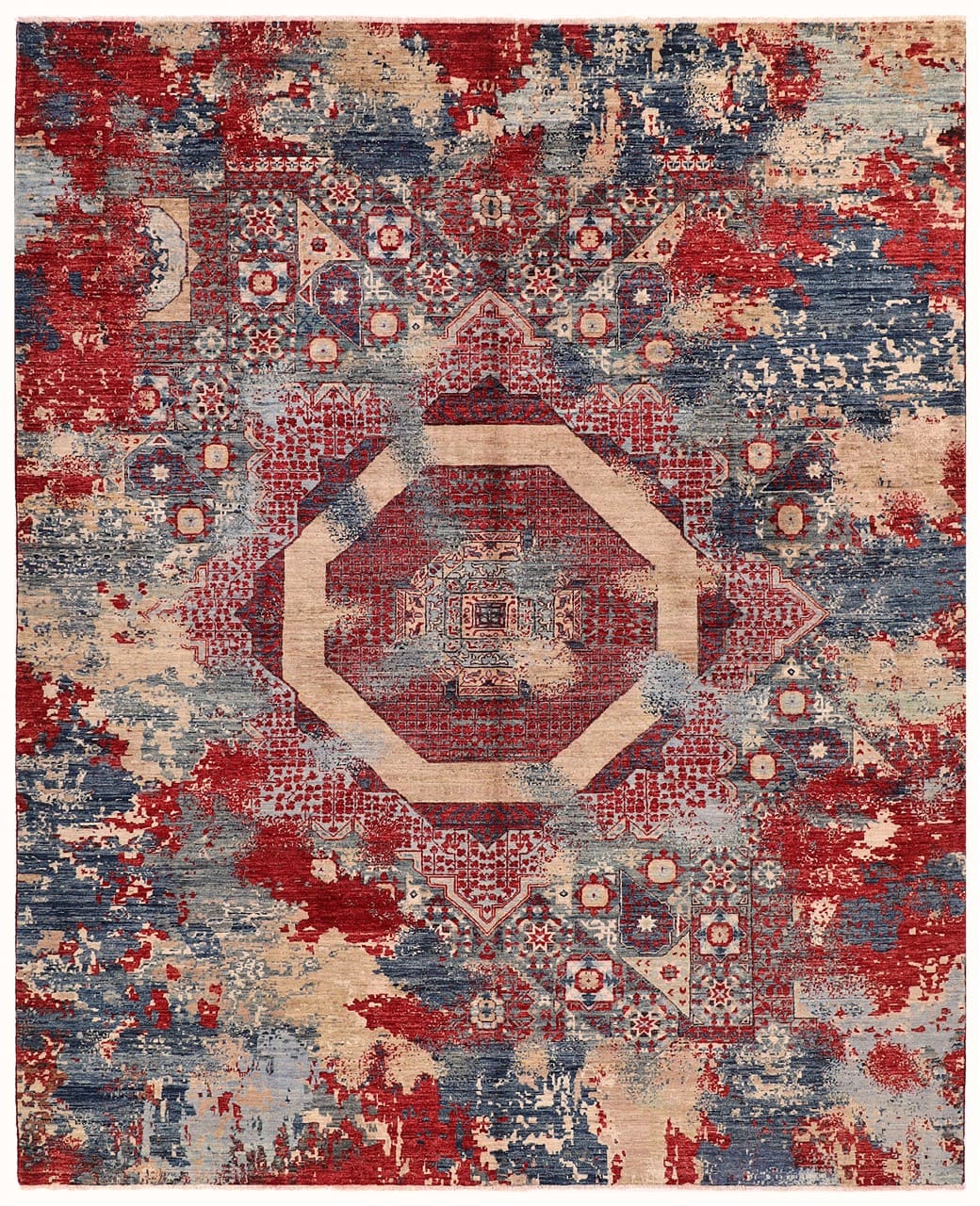 Tappeto Mamluk Moderno Multicolore, Fatto a mano, 300x239cm