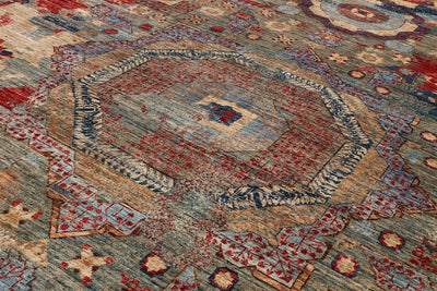 Tappeto Mamluk Moderno Multicolore, Fatto a mano, 417x295cm - CarpetLiving
