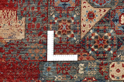 Handmade Multicolour Modern Mamluk Rug, 357x269cm