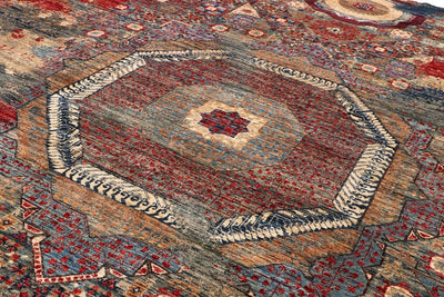 Handmade Multicolour Modern Mamluk Rug, 357x269cm