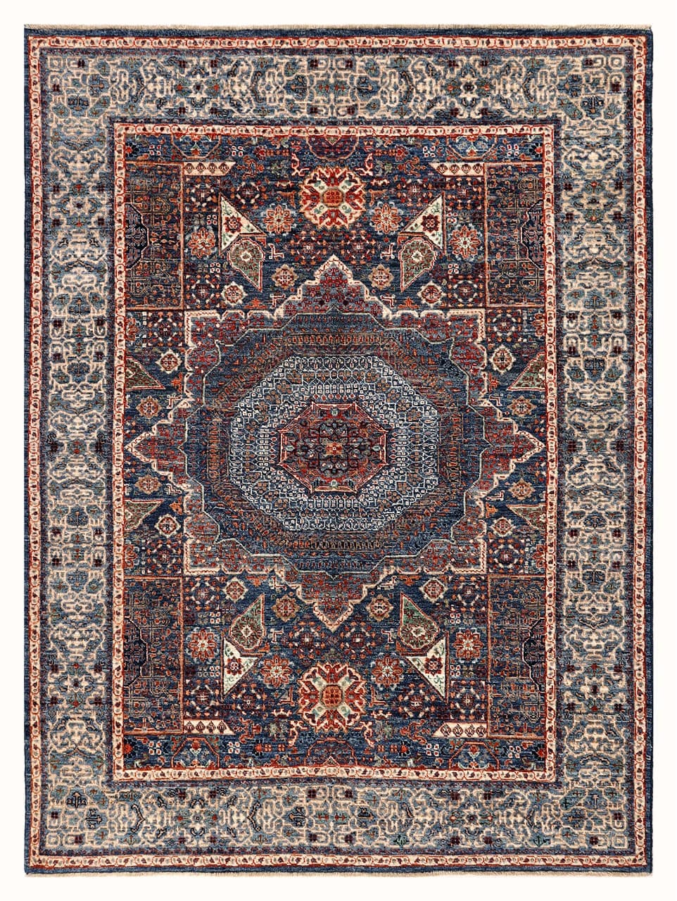Tappeto Mamluk Moderno Multicolore, Fatto a mano, 202x148cm