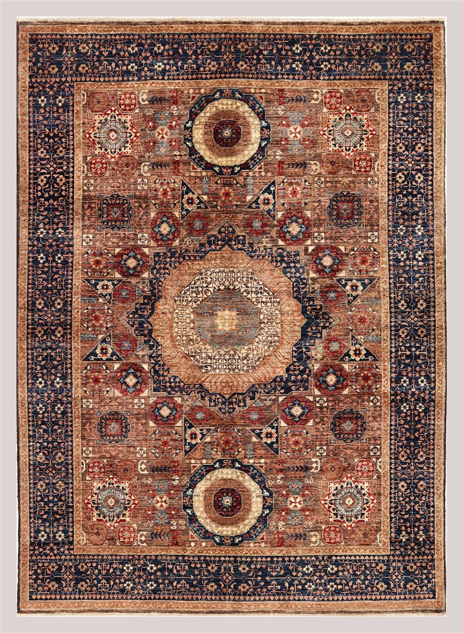 Tappeto Mamluk Moderno Multicolore, Fatto a mano, 205x146cm