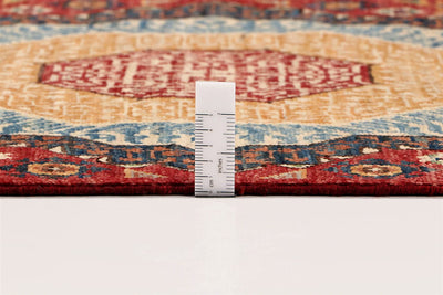 Tappeto Passatoia Mamluk Moderno Multicolore, Fatto a mano, 906x76cm