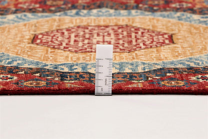 Tappeto Passatoia Mamluk Moderno Multicolore, Fatto a mano, 909x78cm