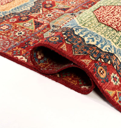 Tappeto Passatoia Mamluk Moderno Multicolore, Fatto a mano, 909x78cm - CarpetLiving