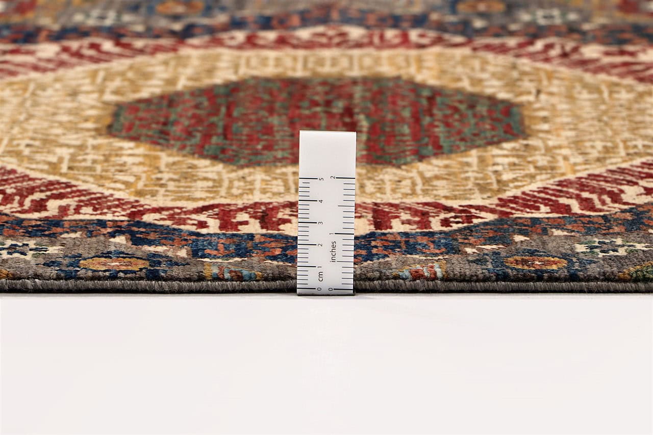 Tappeto Passatoia Mamluk Moderno Multicolore, Fatto a mano, 899x77cm