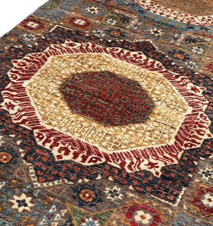 Tappeto Passatoia Mamluk Moderno Multicolore, Fatto a mano, 899x77cm