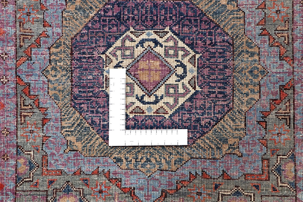 Tappeto Passatoia Mamluk Moderno Multicolore, Fatto a mano, 897x75cm
