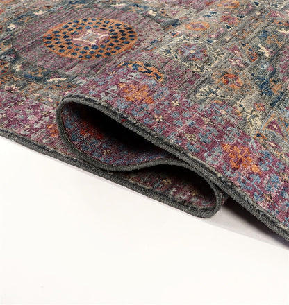 Tappeto Passatoia Mamluk Moderno Multicolore, Fatto a mano, 897x75cm