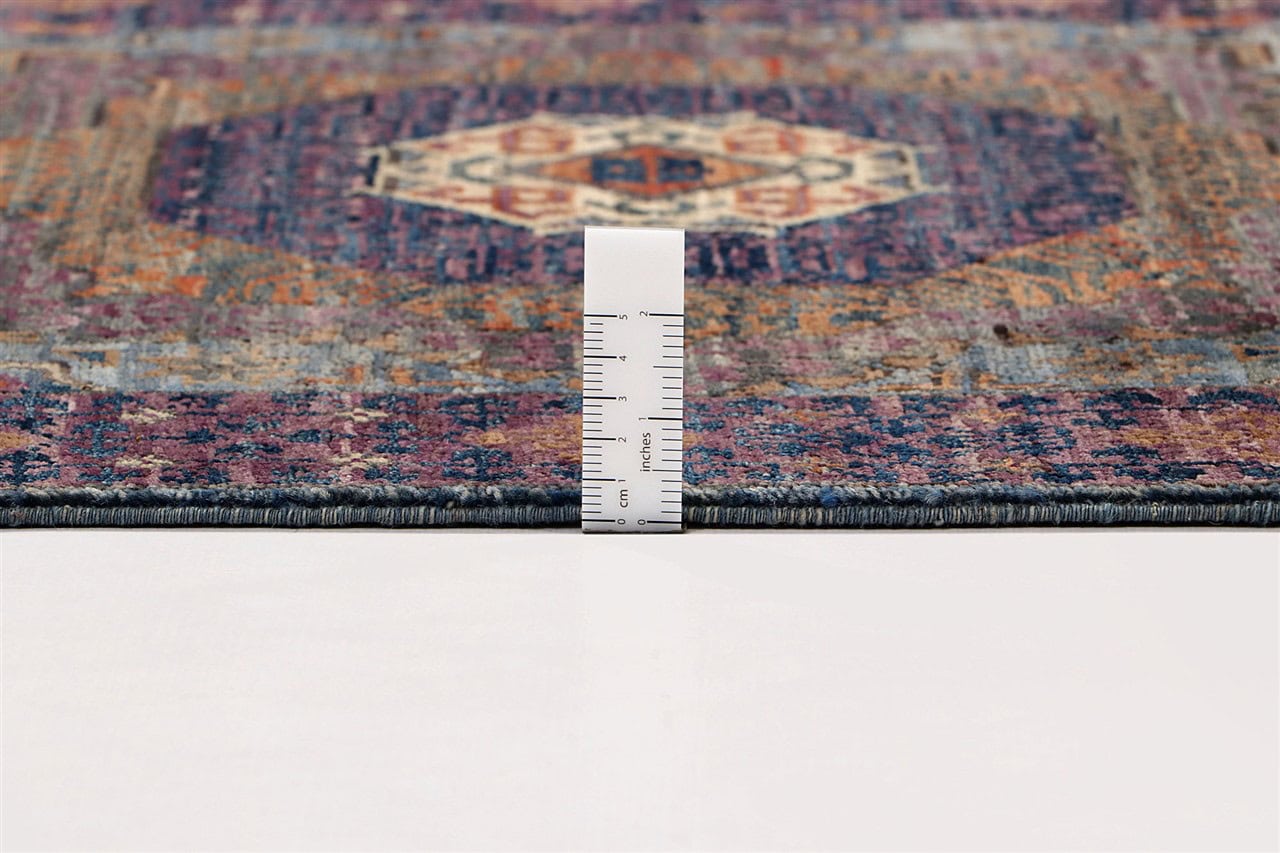 Tappeto Passatoia Mamluk Moderno Multicolore, Fatto a mano, 899x74cm