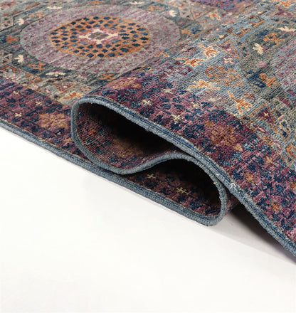 Tappeto Passatoia Mamluk Moderno Multicolore, Fatto a mano, 899x74cm