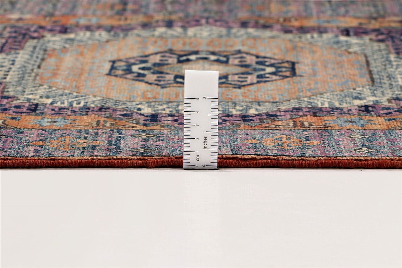 Tappeto Passatoia Mamluk Moderno Multicolore, Fatto a mano, 987x78cm