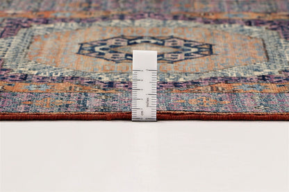 Tappeto Passatoia Mamluk Moderno Multicolore, Fatto a mano, 987x78cm