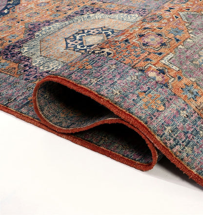 Tappeto Passatoia Mamluk Moderno Multicolore, Fatto a mano, 987x78cm