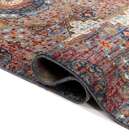 Tappeto Passatoia Mamluk Moderno Multicolore, Fatto a mano, 190x79cm