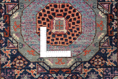 Tappeto Passatoia Mamluk Moderno Multicolore, Fatto a mano, 465x81cm