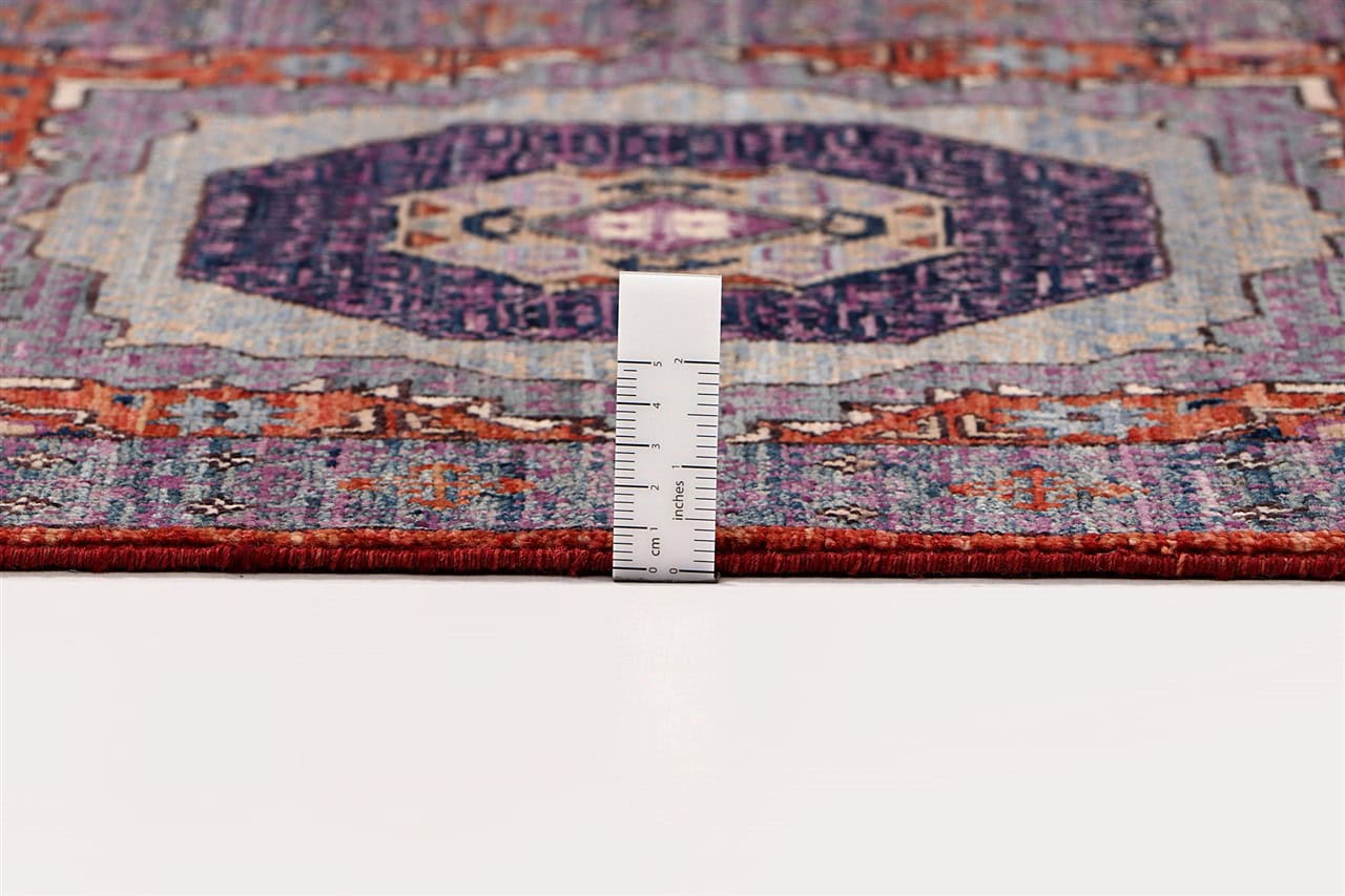 Tappeto Passatoia Mamluk Moderno Multicolore, Fatto a mano, 472x76cm