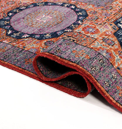 Tappeto Passatoia Mamluk Moderno Multicolore, Fatto a mano, 472x76cm