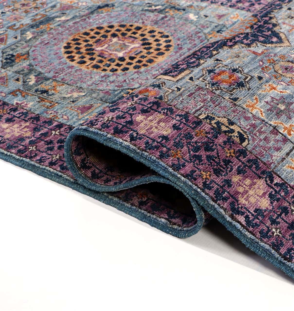 Tappeto Passatoia Mamluk Moderno Multicolore, Fatto a mano, 481x79cm