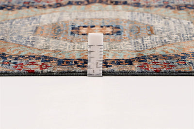 Handmade Multicolour Modern Mamluk Runner, 180x77cm