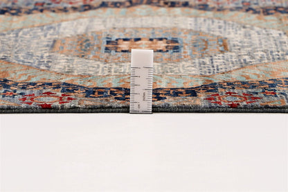 Tappeto Passatoia Mamluk Moderno Multicolore, Fatto a mano, 180x77cm