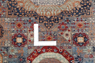 Handmade Multicolour Modern Mamluk Runner, 180x77cm