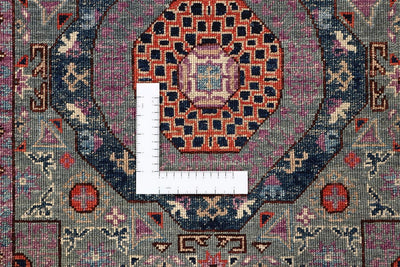 Tappeto Passatoia Mamluk Moderno Multicolore, Fatto a mano, 465x75cm
