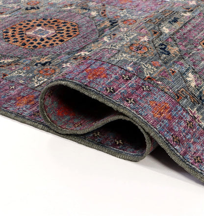 Tappeto Passatoia Mamluk Moderno Multicolore, Fatto a mano, 465x75cm