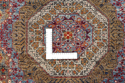 Tappeto Passatoia Mamluk Moderno Multicolore, Fatto a mano, 414x76cm - CarpetLiving