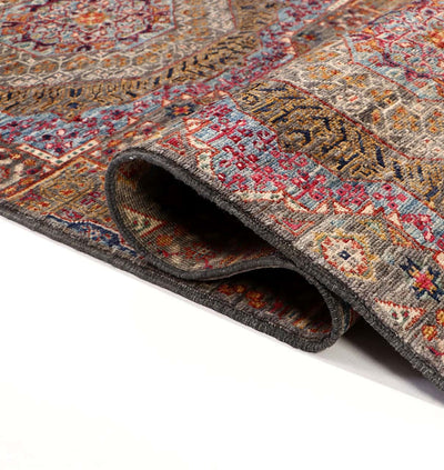 Tappeto Passatoia Mamluk Moderno Multicolore, Fatto a mano, 414x76cm - CarpetLiving