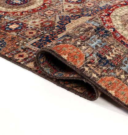 Tappeto Passatoia Mamluk Moderno Multicolore, Fatto a mano, 416x75cm