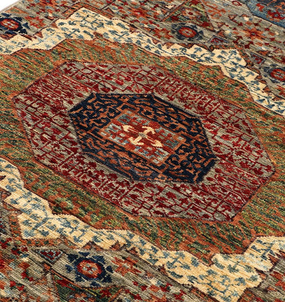 Tappeto Passatoia Mamluk Moderno Multicolore, Fatto a mano, 287x76cm