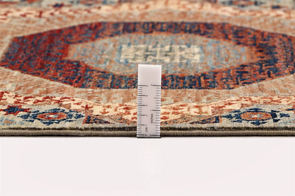 Tappeto Passatoia Mamluk Moderno Multicolore, Fatto a mano, 305x80cm