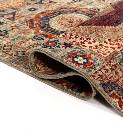 Tappeto Passatoia Mamluk Moderno Multicolore, Fatto a mano, 305x80cm - CarpetLiving