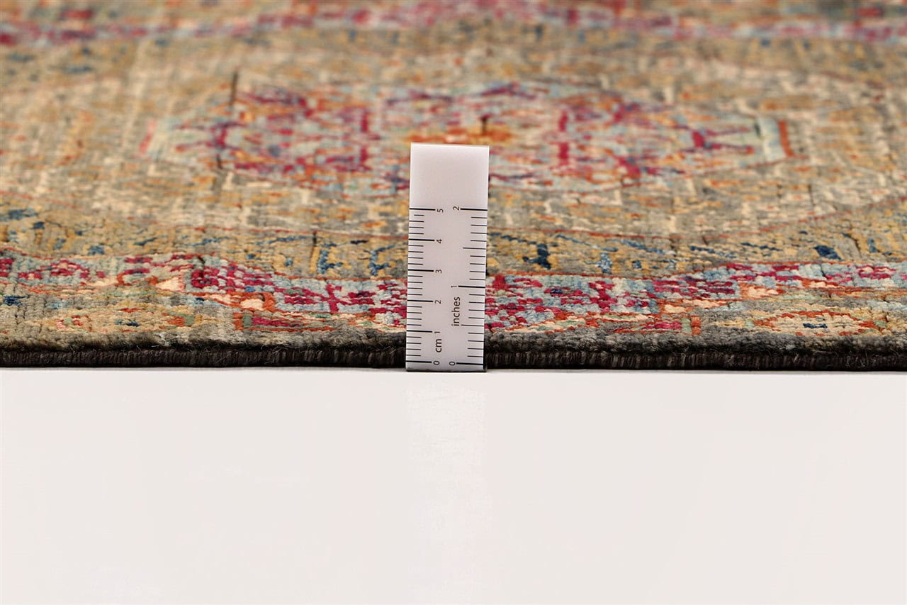 Tappeto Passatoia Mamluk Moderno Multicolore, Fatto a mano, 297x76cm