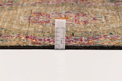 Tappeto Passatoia Mamluk Moderno Multicolore, Fatto a mano, 297x76cm