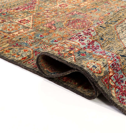 Tappeto Passatoia Mamluk Moderno Multicolore, Fatto a mano, 297x76cm