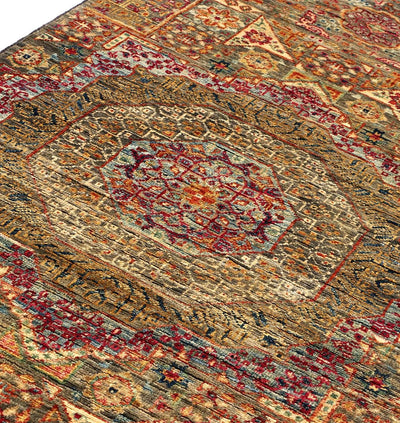 Tappeto Passatoia Mamluk Moderno Multicolore, Fatto a mano, 297x76cm - CarpetLiving