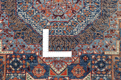 Tappeto Passatoia Mamluk Moderno Multicolore, Fatto a mano, 309x82cm