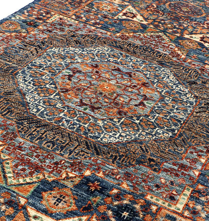 Tappeto Passatoia Mamluk Moderno Multicolore, Fatto a mano, 309x82cm
