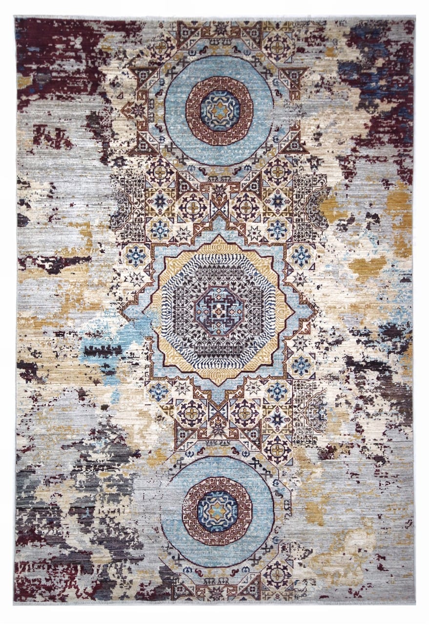 Tappeto Mamluk Moderno Multicolore, Fatto a mano, 273x182cm