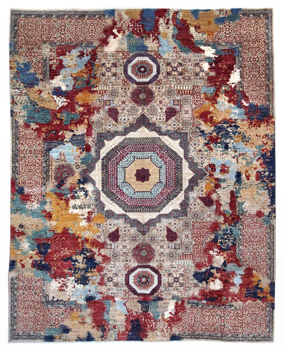 Tappeto Mamluk Moderno Multicolore, Fatto a mano, 452x359cm - CarpetLiving