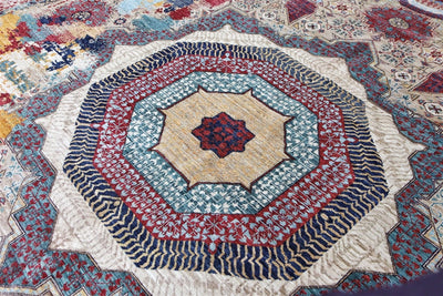 Tappeto Mamluk Moderno Multicolore, Fatto a mano, 452x359cm - CarpetLiving