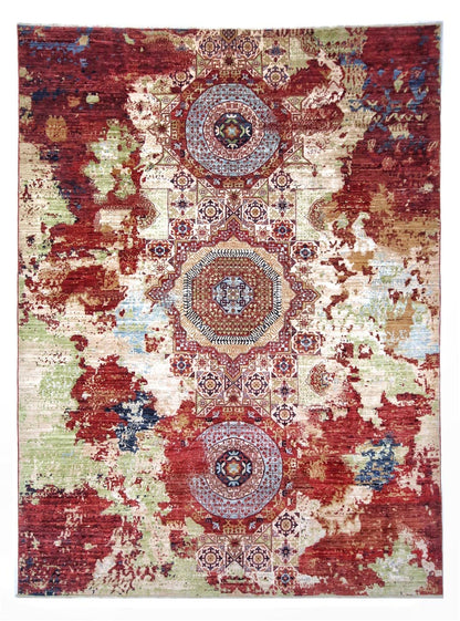 Tappeto Mamluk Moderno Multicolore, Fatto a mano, 358x269cm