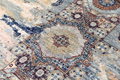 Tappeto Mamluk Moderno Multicolore, Fatto a mano, 208x148cm - CarpetLiving