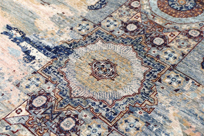 Tappeto Mamluk Moderno Multicolore, Fatto a mano, 208x148cm