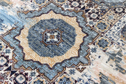 Tappeto Mamluk Moderno Multicolore, Fatto a mano, 210x148cm